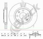 BR 301 VA100 BRECK brzdový kotúč BR 301 VA100 BRECK