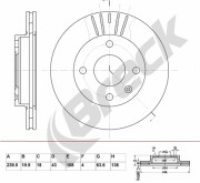 BR 318 VA100 Brzdový kotouč BRECK
