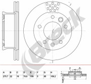 BR 325 VA100 BRECK brzdový kotúč BR 325 VA100 BRECK
