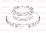 NCA1158.20 Brzdový kotouč HEAVY DUTY KAWE