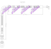 H6921 KAWE brzdová hadica H6921 KAWE