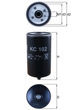 KC 102 Palivový filtr MAHLE