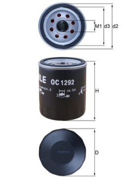 OC 1292 Olejový filtr MAHLE