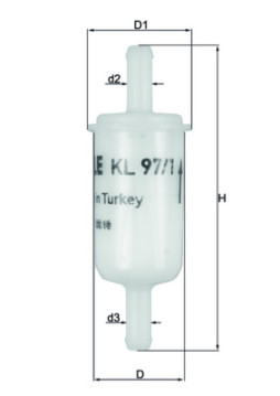 KL 97/1 OF Palivový filtr MAHLE