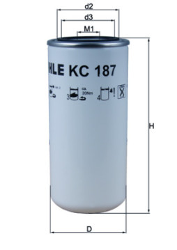 KC 187 MAHLE palivový filter KC 187 MAHLE