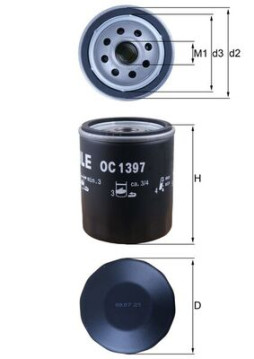 OC 1397 Olejový filtr MAHLE
