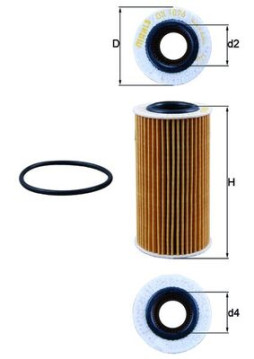 OX 1076D MAHLE olejový filter OX 1076D MAHLE