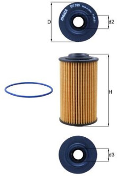 OX 399D MAHLE olejový filter OX 399D MAHLE