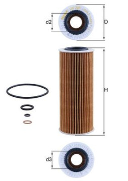 OX 368D1 MAHLE olejový filter OX 368D1 MAHLE