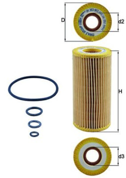 OX 383D Olejový filtr MAHLE