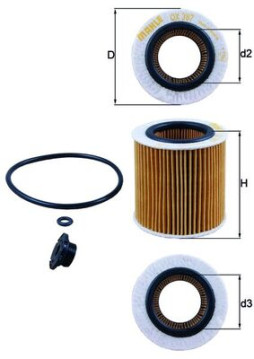 OX 387D1 MAHLE olejový filter OX 387D1 MAHLE