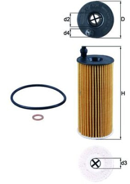 OX 404D MAHLE olejový filter OX 404D MAHLE