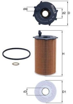 OX 417D MAHLE olejový filter OX 417D MAHLE