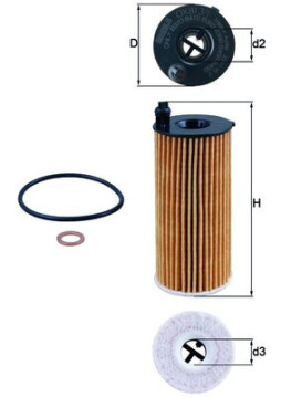 OX 813/1D Olejový filtr MAHLE