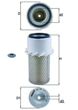 LX 13 Vzduchový filtr MAHLE