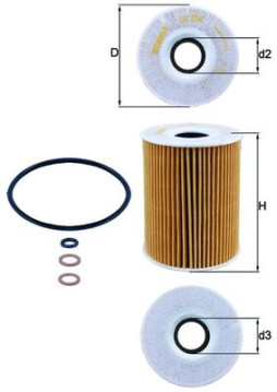 OX 254D2 MAHLE olejový filter OX 254D2 MAHLE