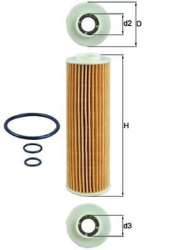 OX 183/5D Olejový filtr MAHLE