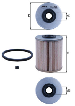 KX 206D MAHLE palivový filter KX 206D MAHLE