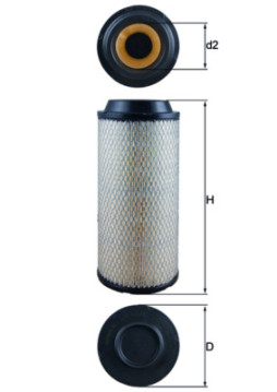 LX 1687 Vzduchový filtr MAHLE