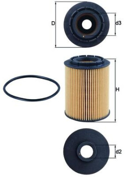 OX 160D MAHLE olejový filter OX 160D MAHLE