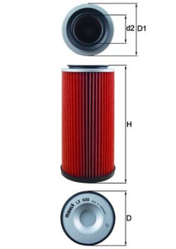 LX 608 Vzduchový filtr MAHLE