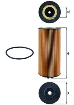 OX 987D MAHLE olejový filter OX 987D MAHLE