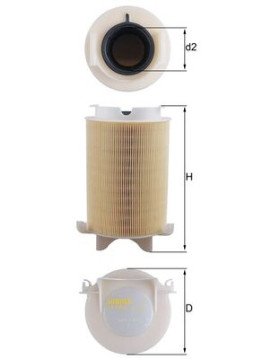 LX 1566 Vzduchový filtr MAHLE