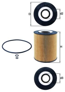 OX 146D MAHLE olejový filter OX 146D MAHLE