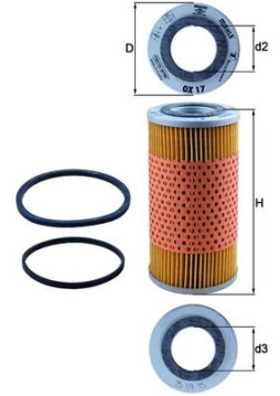 OX 17D Hydraulický filtr, automatická převodovka MAHLE