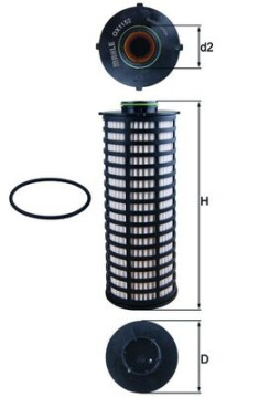 OX 1152D MAHLE olejový filter OX 1152D MAHLE