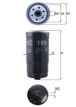KC 199 MAHLE palivový filter KC 199 MAHLE