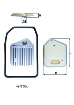 HX 163KIT MAHLE hydraulický filter automatickej prevodovky HX 163KIT MAHLE