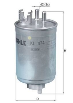 KL 474 Palivový filtr MAHLE