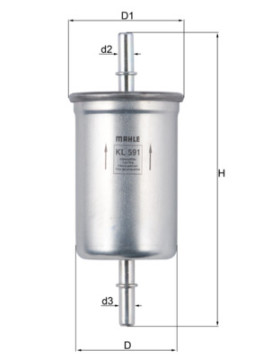 KL 591 MAHLE palivový filter KL 591 MAHLE