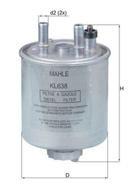 KL 638 Palivový filtr MAHLE
