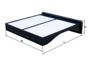 LA 461 Filtr, vzduch v interiéru MAHLE