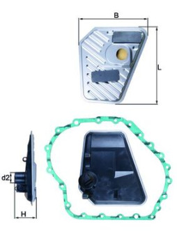 HX 168D Hydraulický filtr, automatická převodovka MAHLE