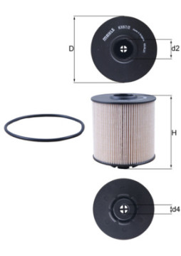 KX 67/2D MAHLE palivový filter KX 67/2D MAHLE