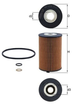 OX 1158D MAHLE olejový filter OX 1158D MAHLE