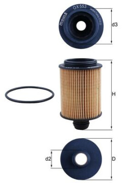 OX 553D MAHLE olejový filter OX 553D MAHLE