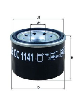OC 1141 Olejový filtr MAHLE