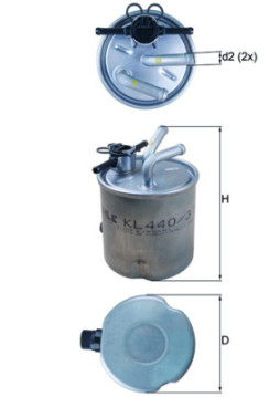 KL 440/37 Palivový filtr MAHLE