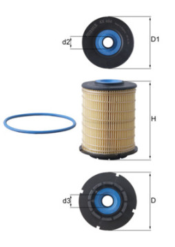 KX 404D Palivový filtr MAHLE