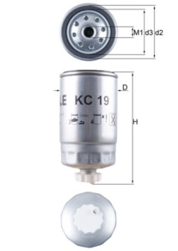 KC 19 Palivový filtr MAHLE
