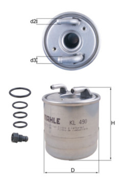KL 490D Palivový filtr MAHLE
