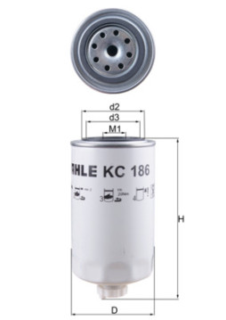 KC 186 Palivový filtr MAHLE