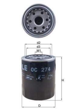 OC 274 Olejový filtr MAHLE