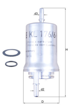 KL 176/6D MAHLE palivový filter KL 176/6D MAHLE