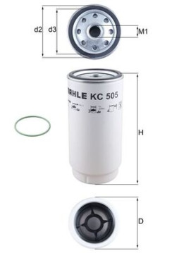 KC 505D MAHLE palivový filter KC 505D MAHLE