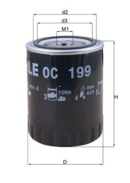 OC 199 Olejový filtr MAHLE